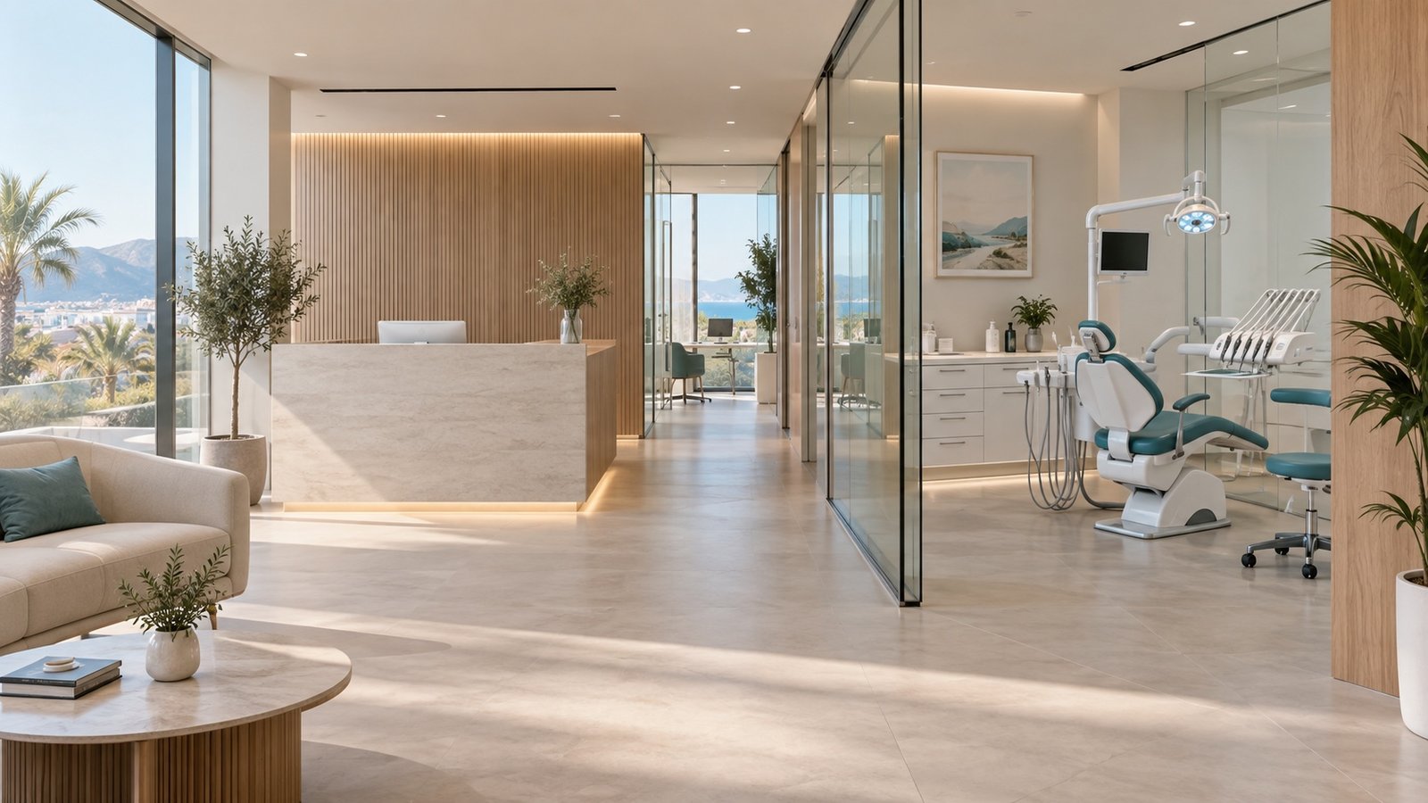 Interior contemporani d’una clínica dental